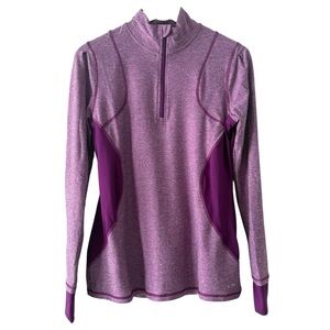 Champion Purple Heather Quarter-Zip Performance Top